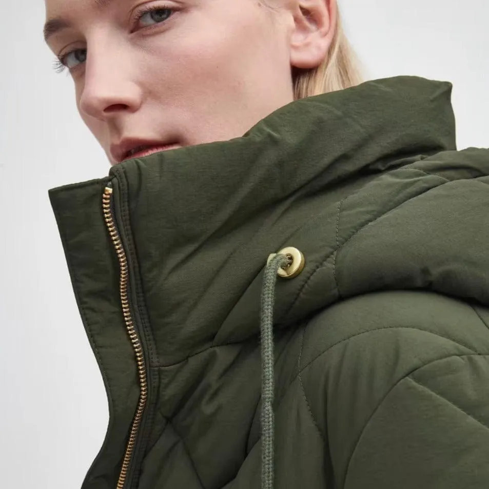 Barbour Kirkton Puffer In Olive/ Ancient Tartan