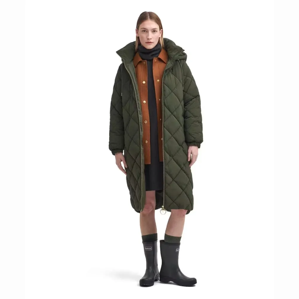 Barbour Kirkton Puffer In Olive/ Ancient Tartan