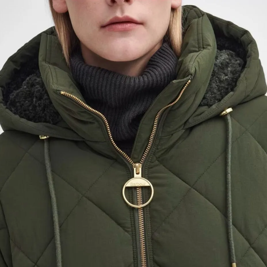 Barbour Kirkton Puffer In Olive/ Ancient Tartan