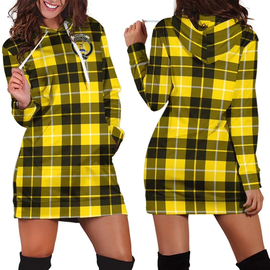 Barclay Dress Modern Tartan Hoodie Dress with Family Crest