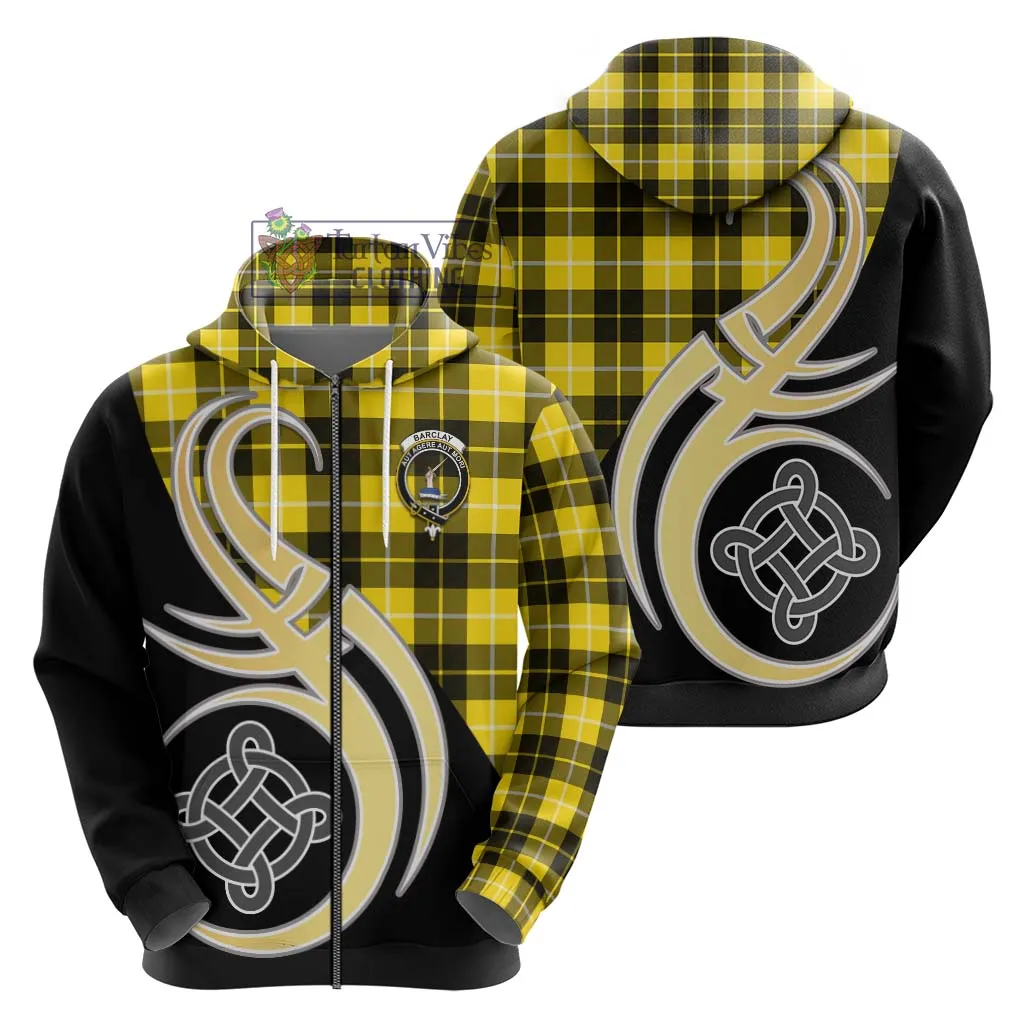 Barclay Dress Modern Tartan Hoodie with Family Crest and Celtic Symbol Style