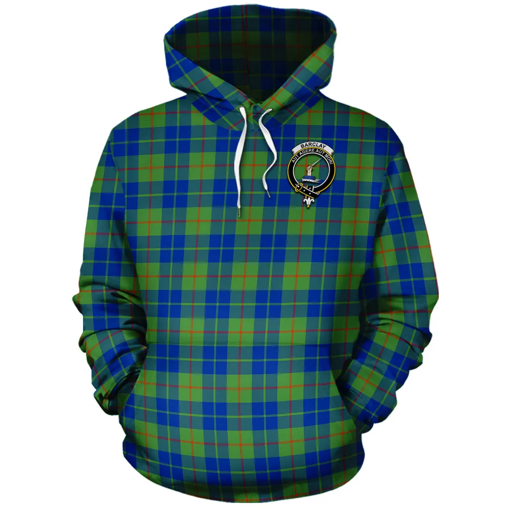 Barclay Hunting Ancient Tartan Hoodie with Family Crest