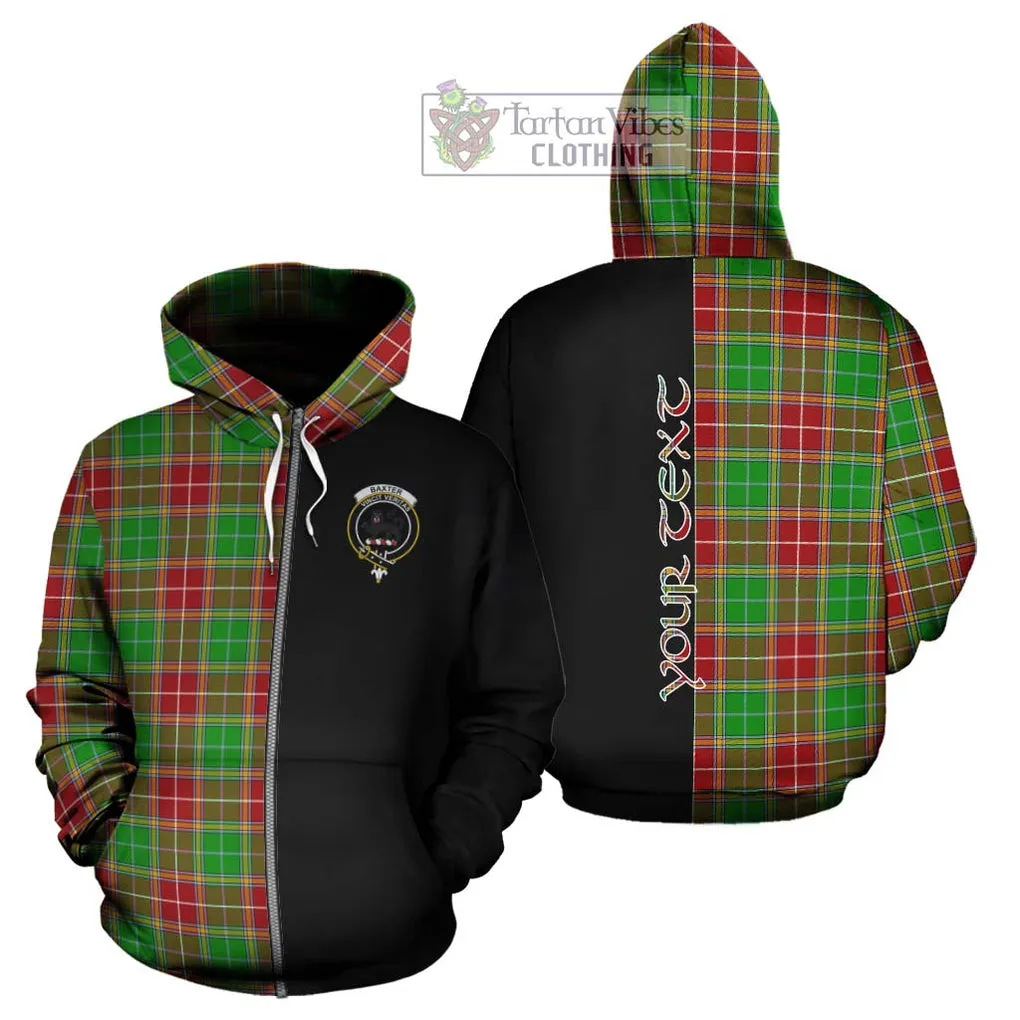 Baxter Modern Tartan Hoodie with Family Crest and Half Of Me Style