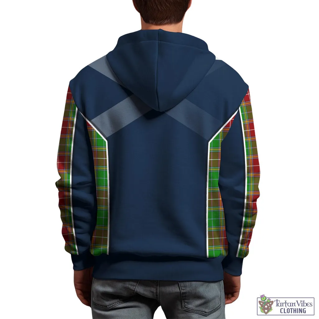 Baxter Modern Tartan Hoodie with Family Crest and Scottish Thistle Vibes Sport Style