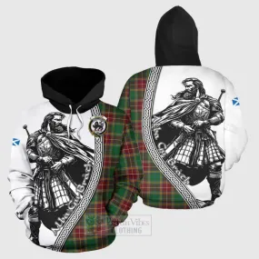 Baxter Tartan Clan Crest Hoodie with Highlander Warrior Celtic Style