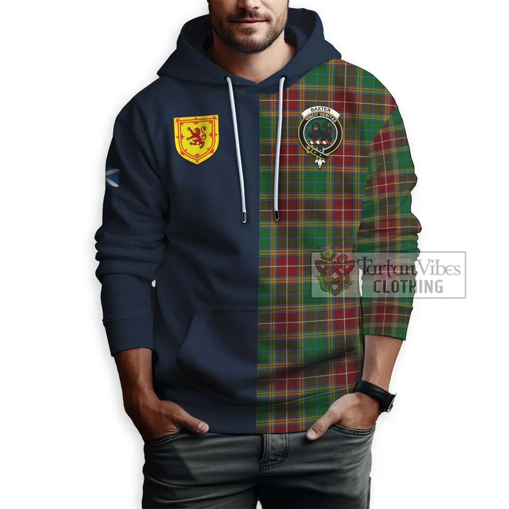 Baxter Tartan Hoodie Alba with Scottish Lion Royal Arm Half Style