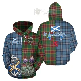 Baxter Tartan Hoodie Happy St. Andrew's Day Half Tartan Style