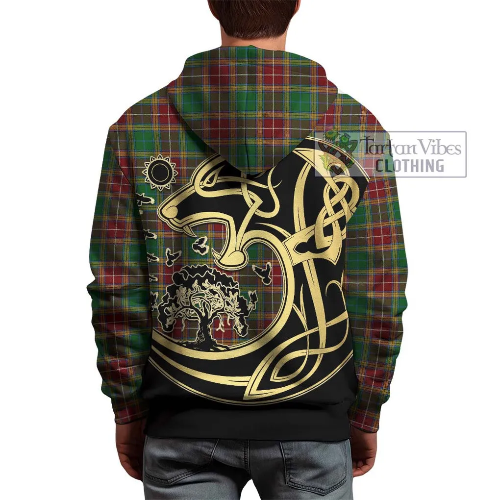 Baxter Tartan Hoodie with Family Crest Celtic Wolf Style