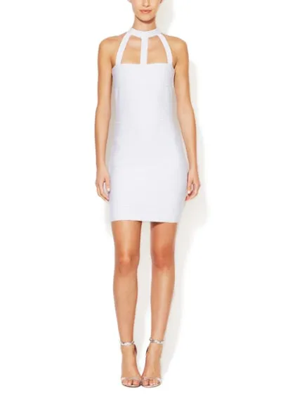 BB Dakota Flores Silver Bodycon Dress