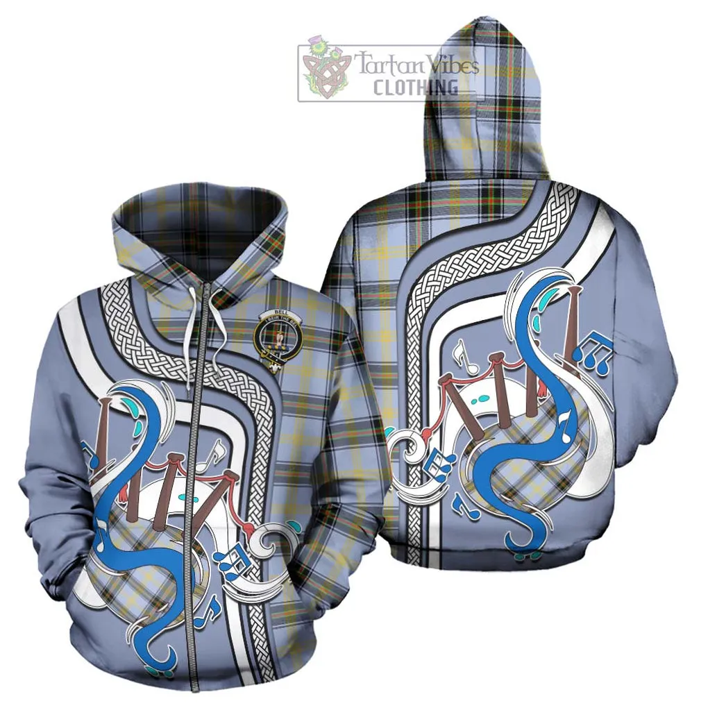 Bell of the Borders Tartan Hoodie with Epic Bagpipe Style