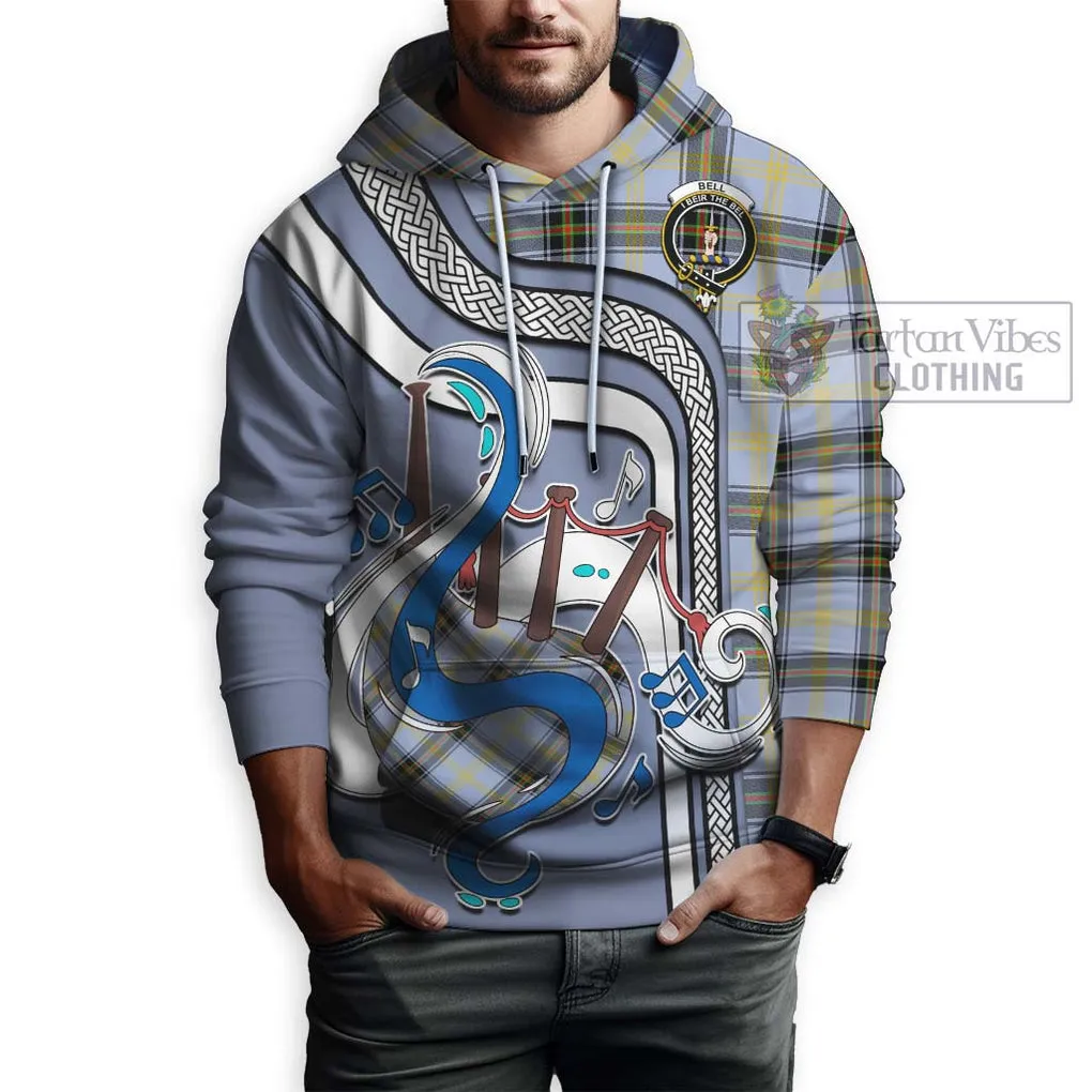 Bell of the Borders Tartan Hoodie with Epic Bagpipe Style