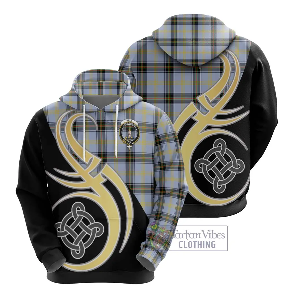 Bell of the Borders Tartan Hoodie with Family Crest and Celtic Symbol Style