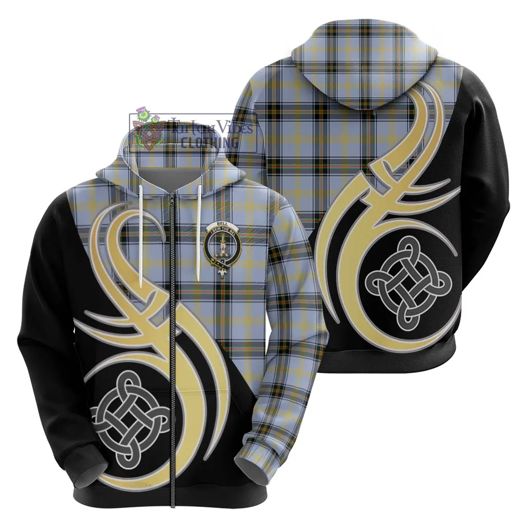 Bell of the Borders Tartan Hoodie with Family Crest and Celtic Symbol Style