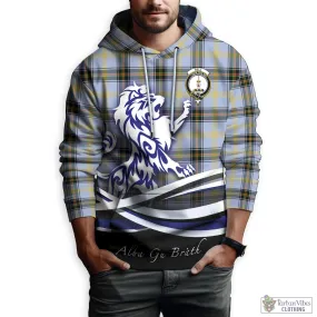 Bell Tartan Hoodie with Alba Gu Brath Regal Lion Emblem