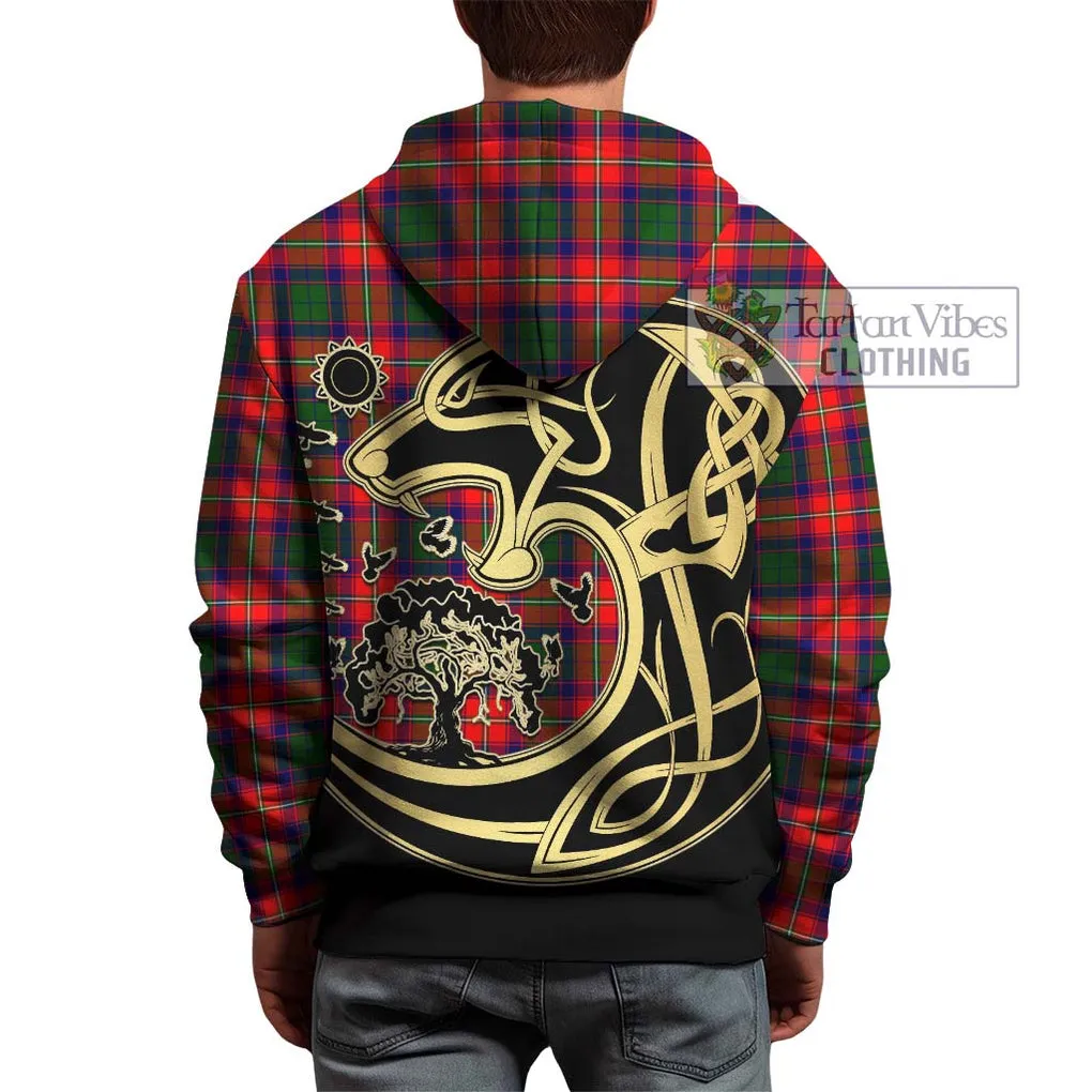 Belsches Tartan Hoodie with Family Crest Celtic Wolf Style