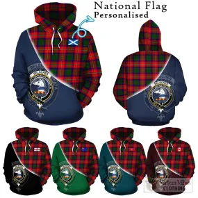 Belsches Tartan Hoodie with Personalised National Flag and Family Crest Half Style