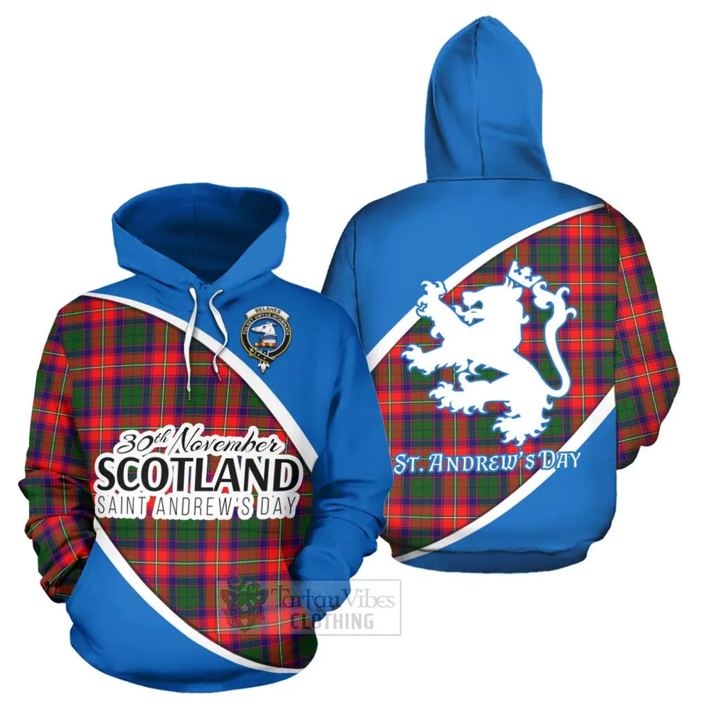 Belshes (Belsches) Family Crest Tartan Hoodie Celebrate Saint Andrew's Day in Style