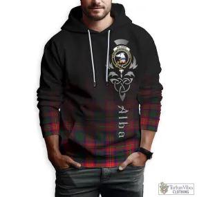 Belshes Tartan Hoodie Featuring Alba Gu Brath Family Crest Celtic Inspired