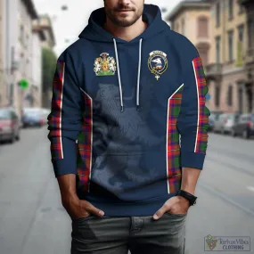 Belshes Tartan Hoodie with Family Crest and Lion Rampant Vibes Sport Style