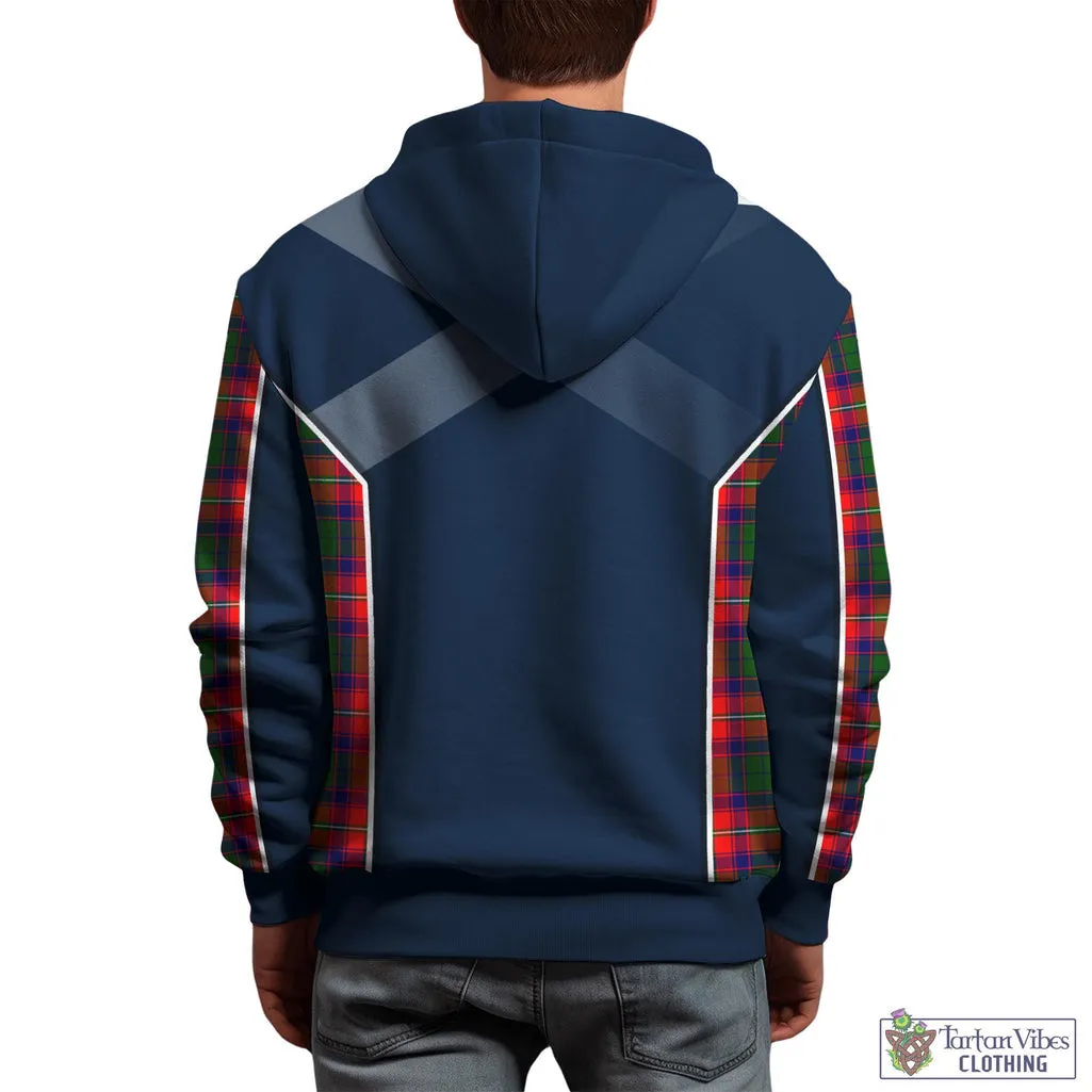 Belshes Tartan Hoodie with Family Crest and Scottish Thistle Vibes Sport Style