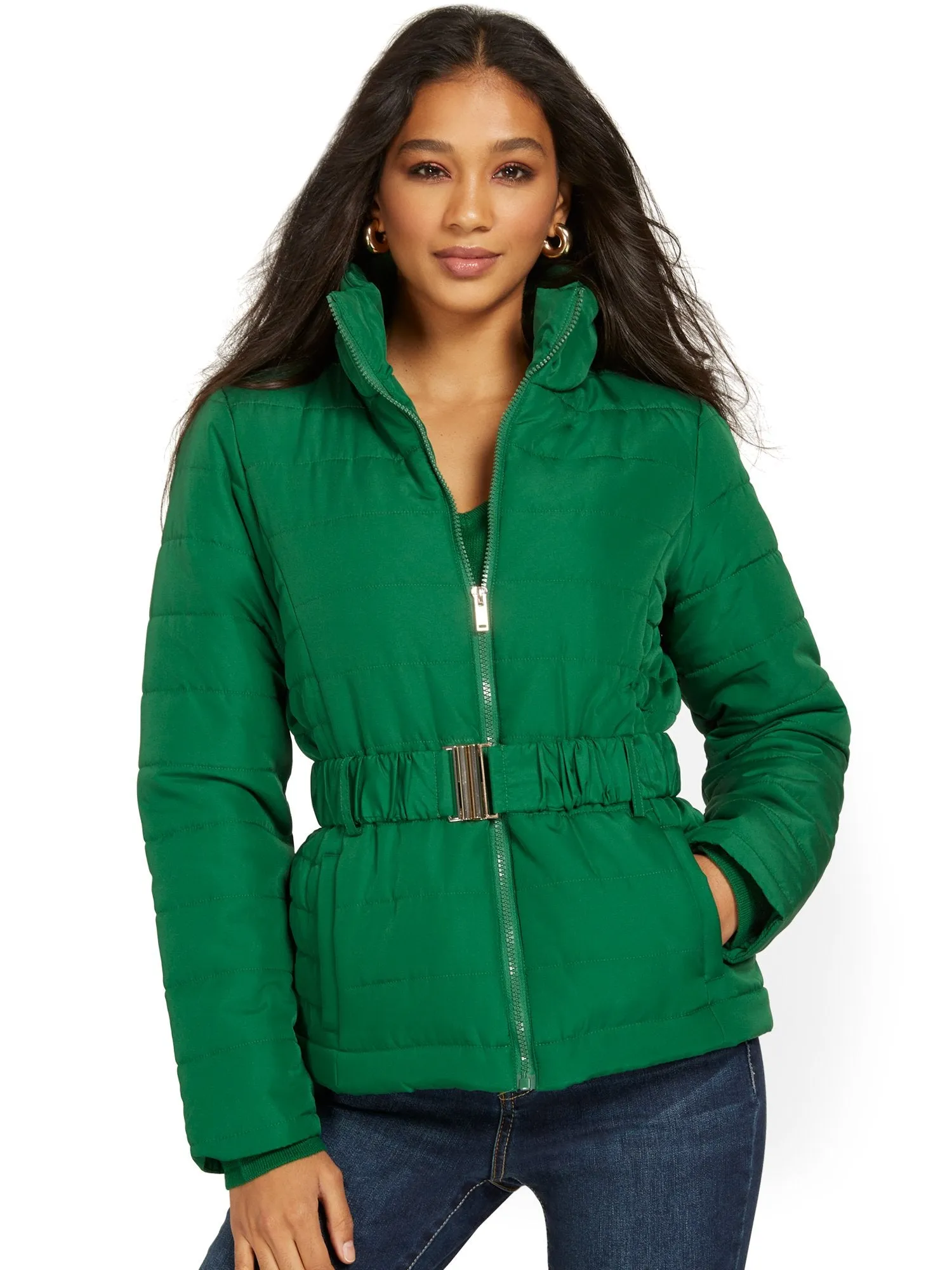 Belted Puffer Jacket