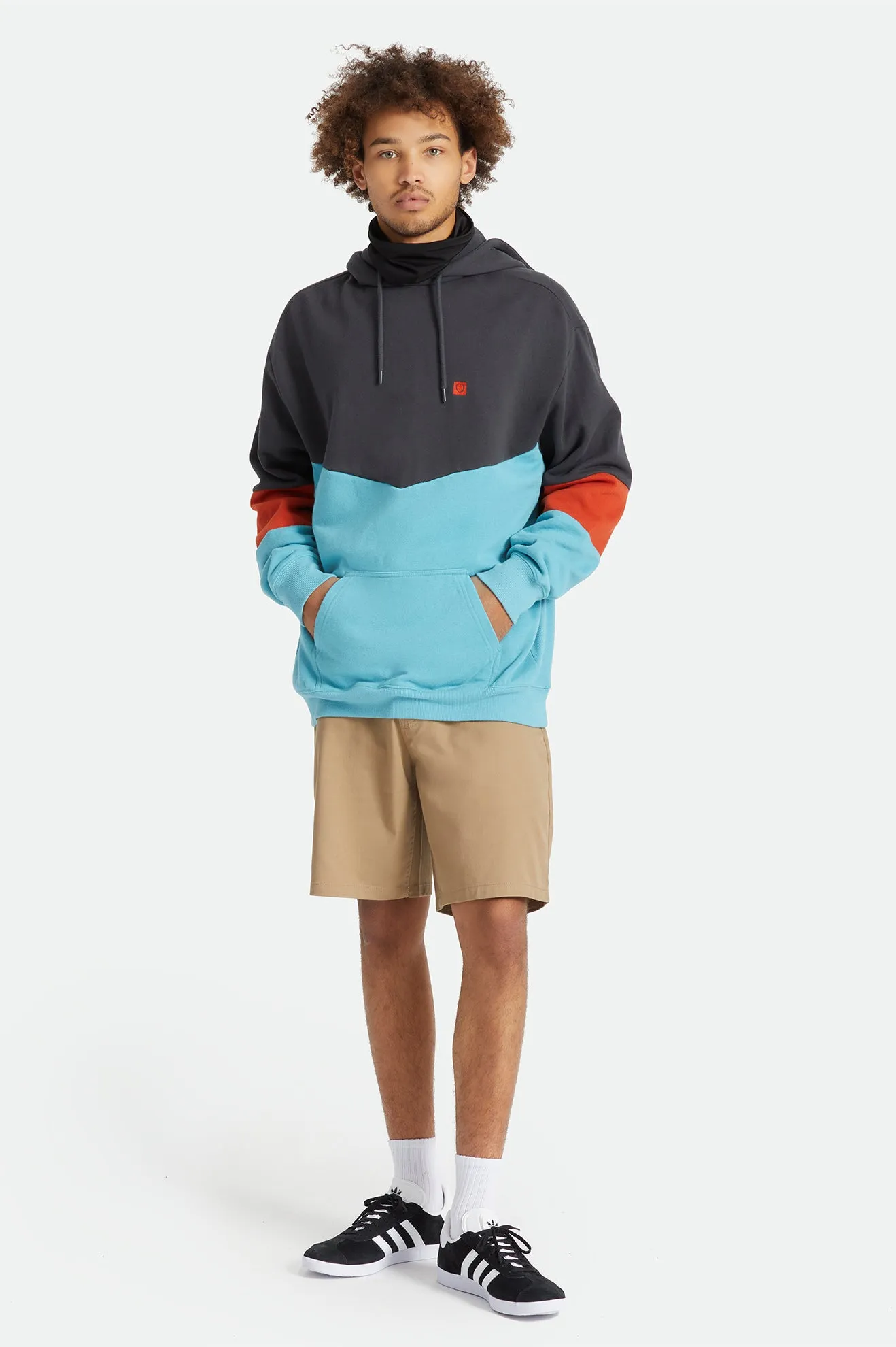 Beta Square Utility Hood - Washed Black/Phoenix Orange/Teal