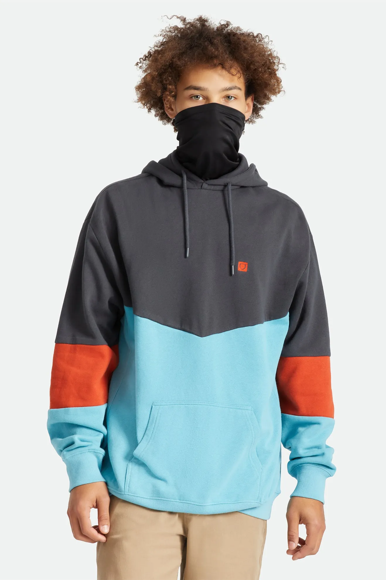 Beta Square Utility Hood - Washed Black/Phoenix Orange/Teal