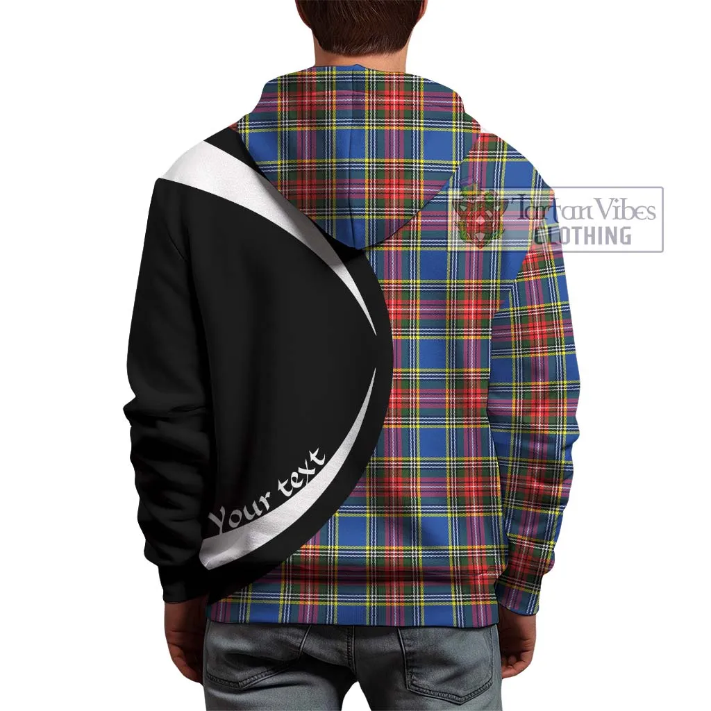 Bethune Tartan Hoodie with Family Crest Circle Style