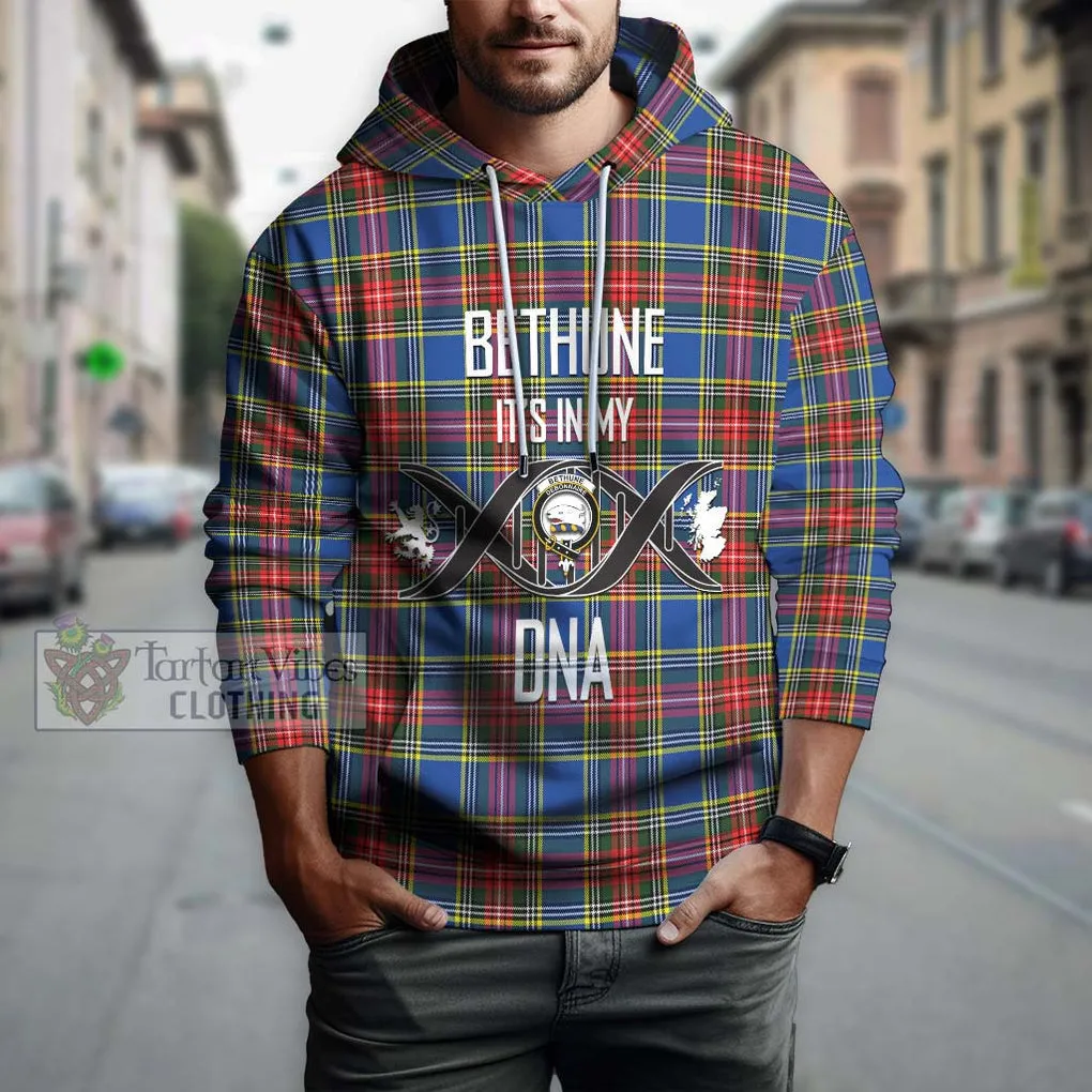 Bethune Tartan Hoodie with Family Crest DNA In Me Style