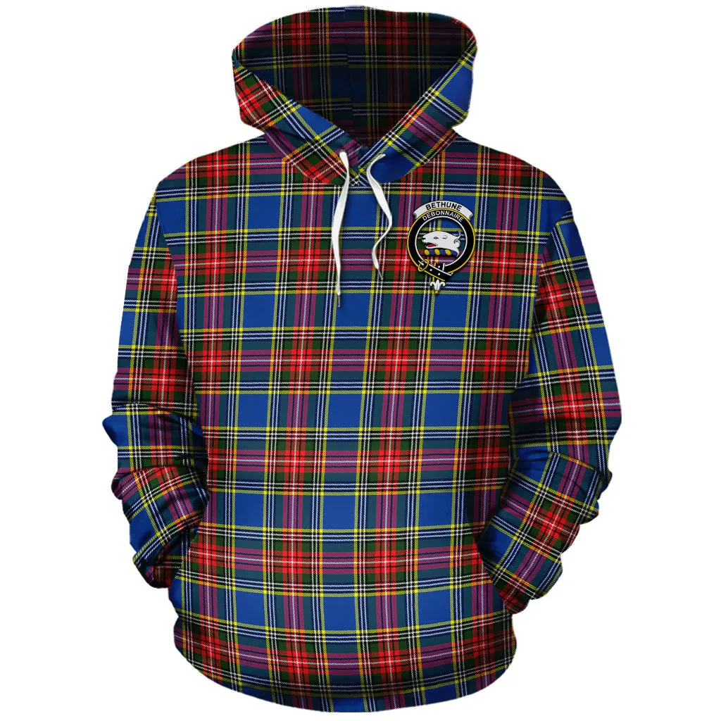 Bethune Tartan Hoodie with Family Crest