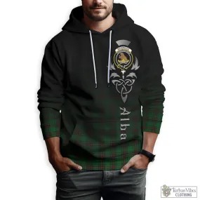 Beveridge Tartan Hoodie Featuring Alba Gu Brath Family Crest Celtic Inspired