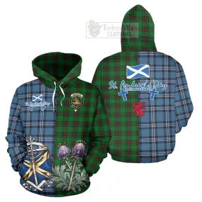 Beveridge Tartan Hoodie Happy St. Andrew's Day Half Tartan Style