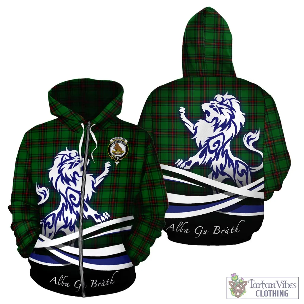 Beveridge Tartan Hoodie with Alba Gu Brath Regal Lion Emblem