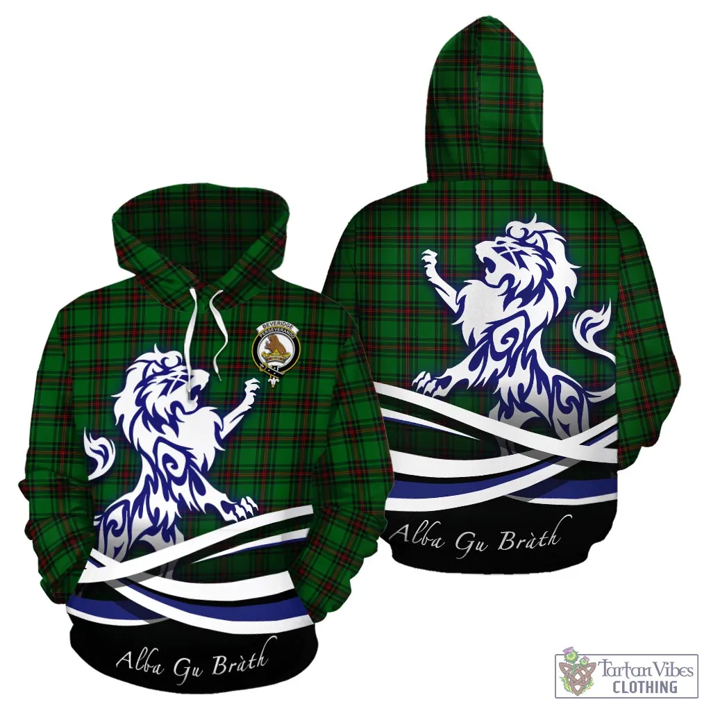 Beveridge Tartan Hoodie with Alba Gu Brath Regal Lion Emblem