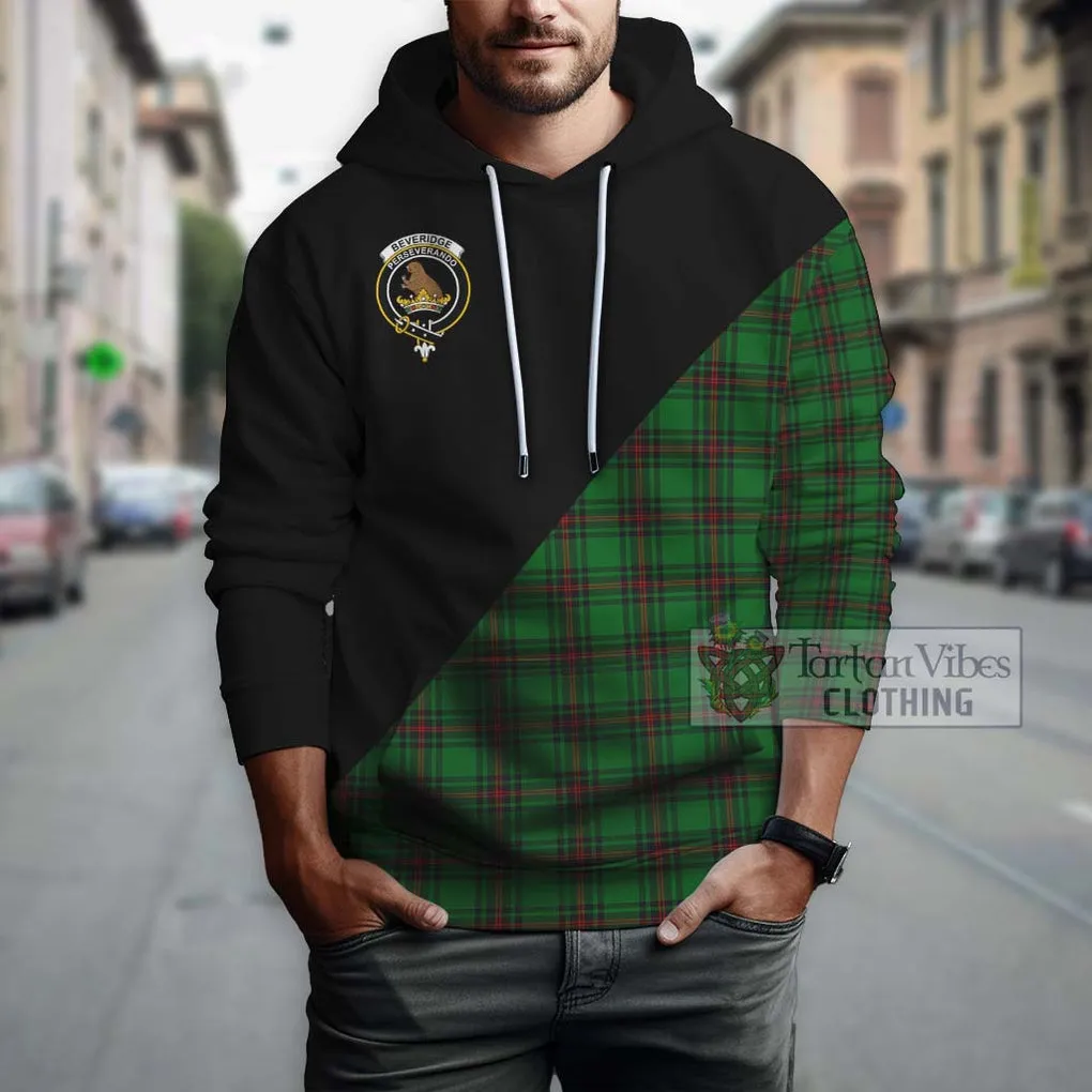 Beveridge Tartan Hoodie with Family Crest and Military Logo Style