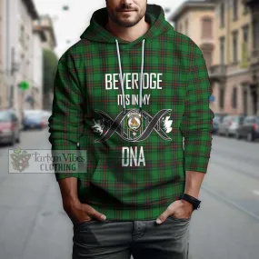 Beveridge Tartan Hoodie with Family Crest DNA In Me Style