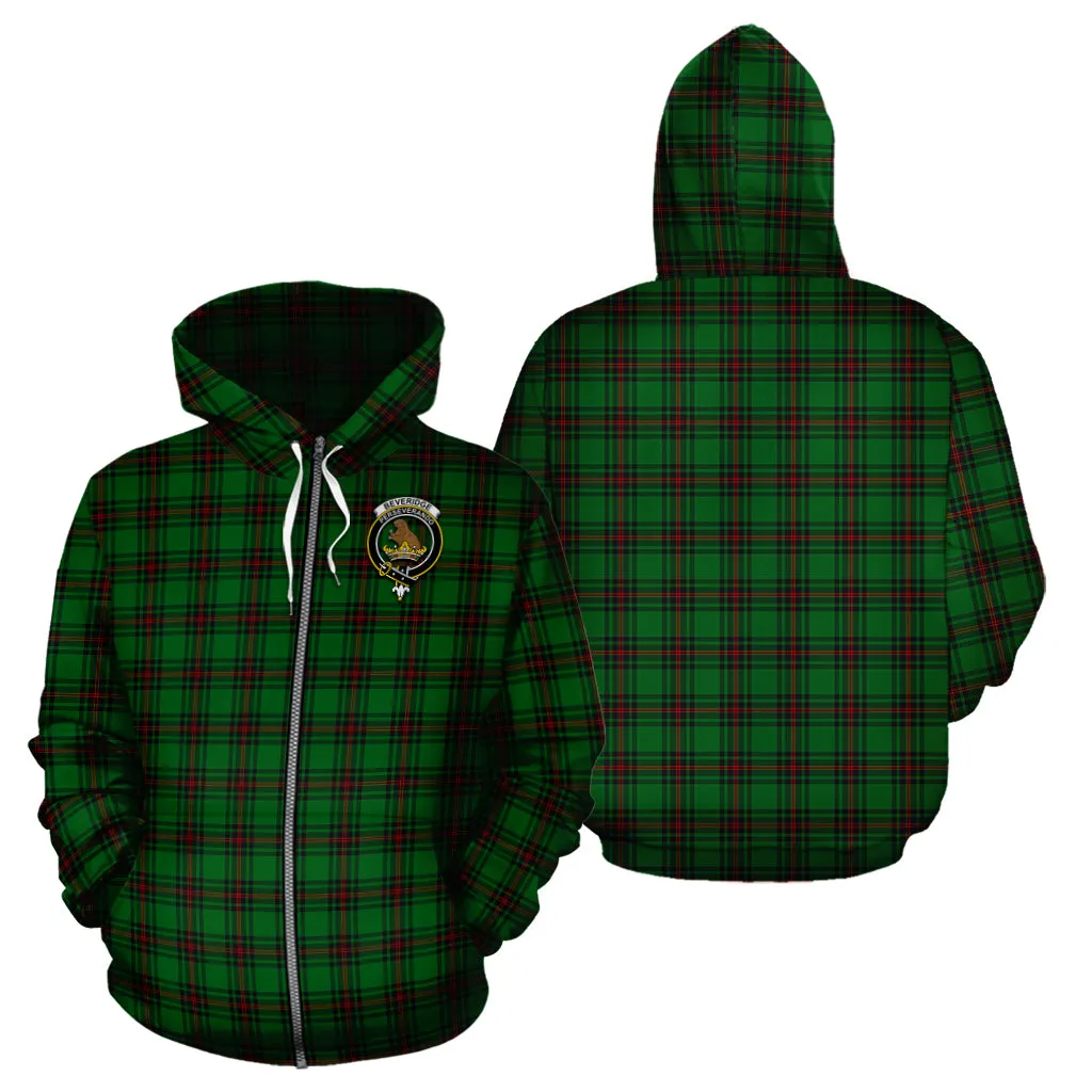 Beveridge Tartan Hoodie with Family Crest