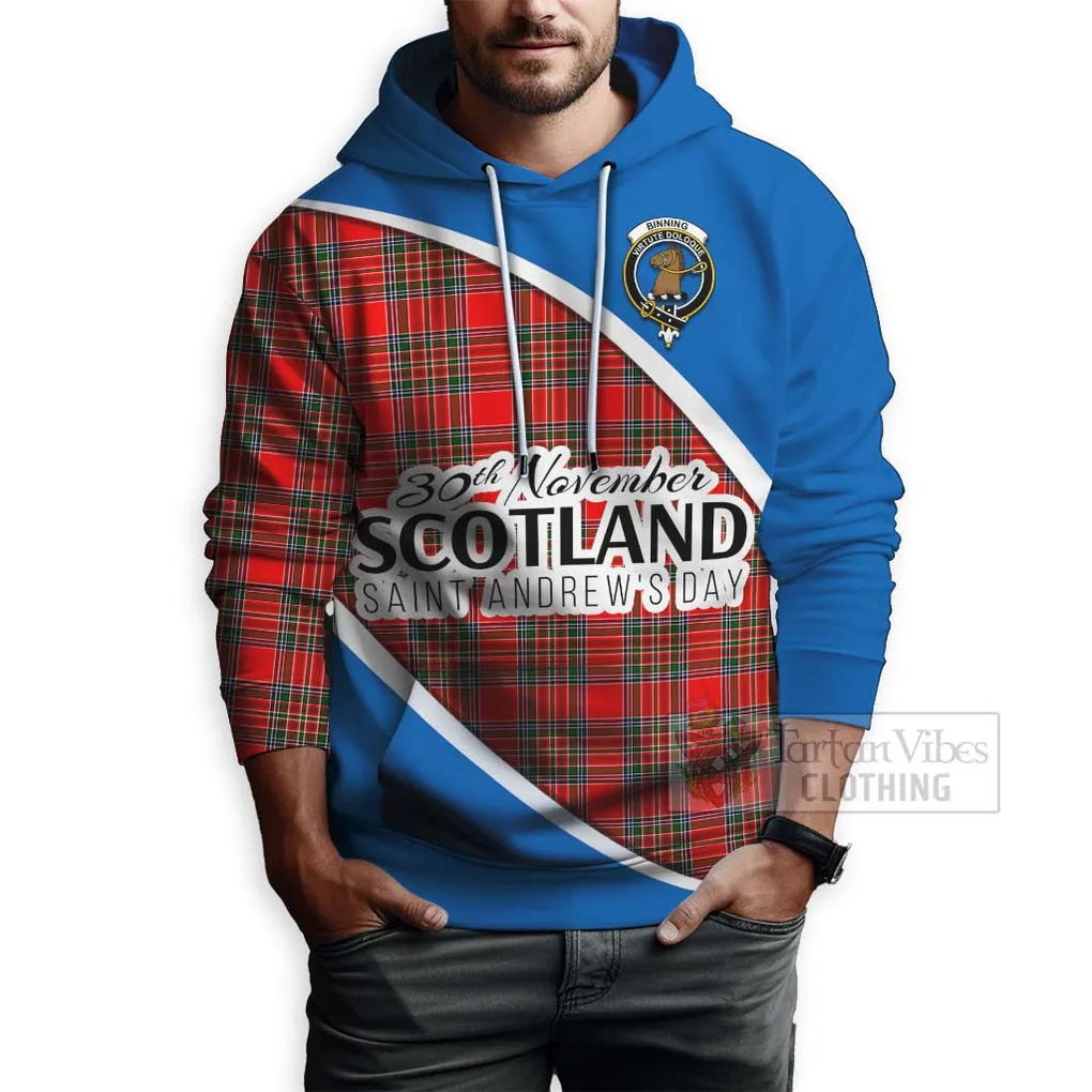 Binning Family Crest Tartan Hoodie Celebrate Saint Andrew's Day in Style