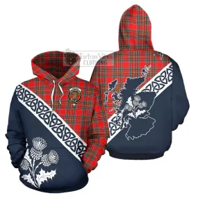 Binning Tartan Hoodie Featuring Thistle and Scotland Map