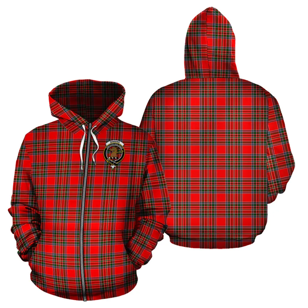 Binning Tartan Hoodie with Family Crest