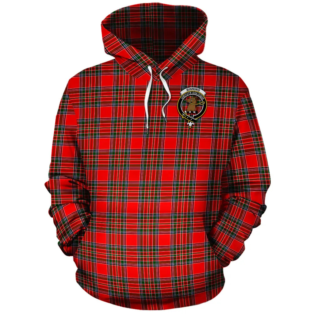 Binning Tartan Hoodie with Family Crest