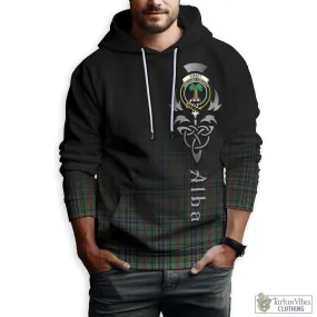 Bisset Tartan Hoodie Featuring Alba Gu Brath Family Crest Celtic Inspired