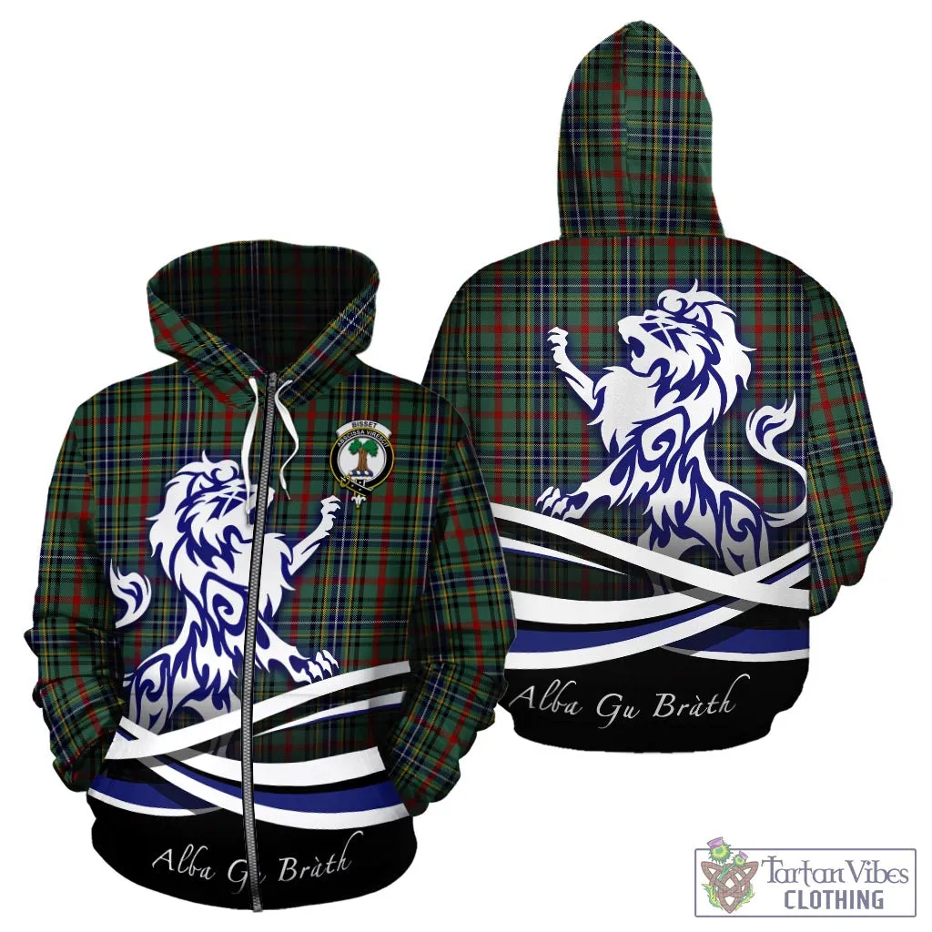 Bisset Tartan Hoodie with Alba Gu Brath Regal Lion Emblem