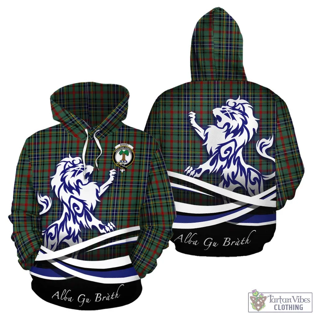 Bisset Tartan Hoodie with Alba Gu Brath Regal Lion Emblem