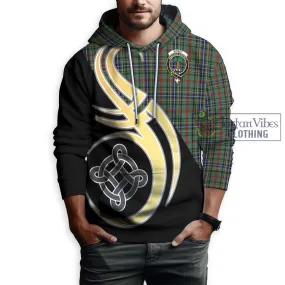 Bisset Tartan Hoodie with Family Crest and Celtic Symbol Style