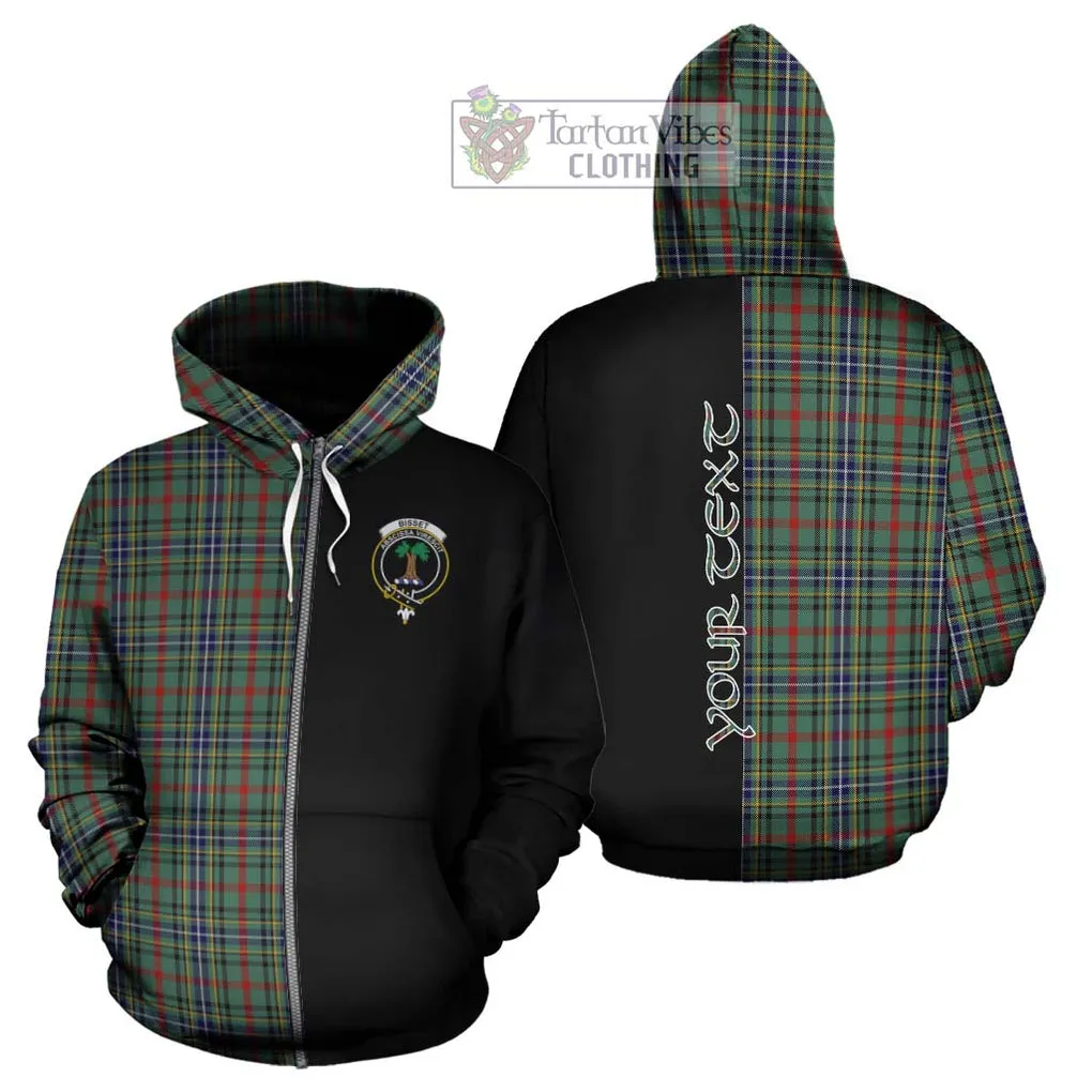 Bisset Tartan Hoodie with Family Crest and Half Of Me Style