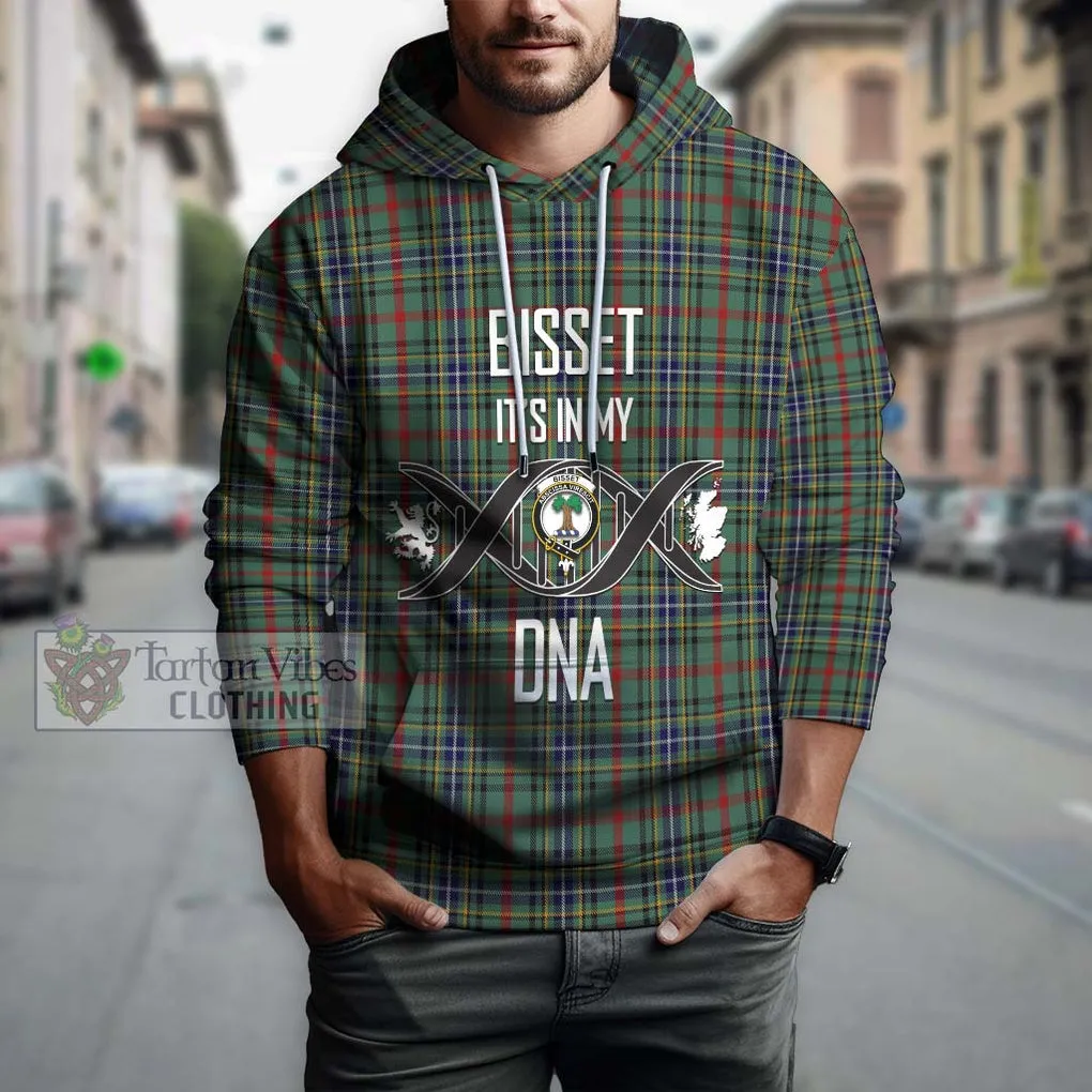 Bisset Tartan Hoodie with Family Crest DNA In Me Style