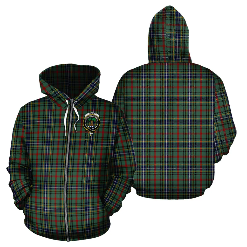 Bisset Tartan Hoodie with Family Crest