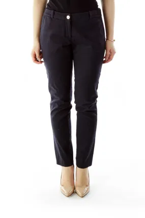 Black Slim-Fit Dress Pants