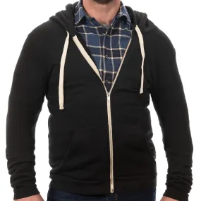 Black Tri-Blend Heather Full Zip Hoodie